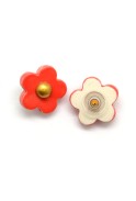 Golden Flower Ceramic Studs